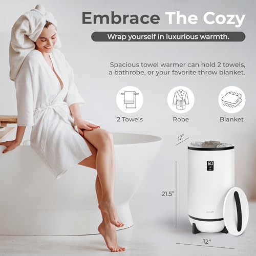SereneLife Towel Warmer Bucket Style view 2