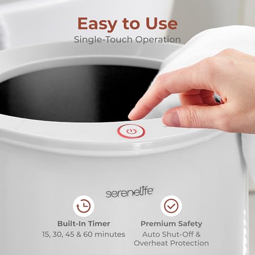SereneLife Bucket Towel Warmers White view 4