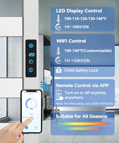 Aquatrend WiFi Heated Towel Rack view 2