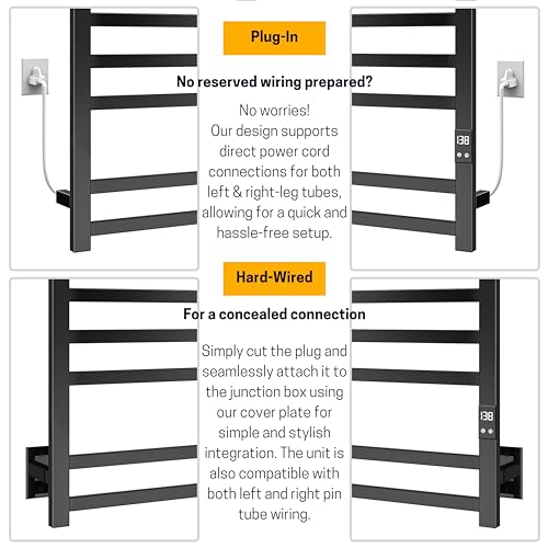 PeakTrivol Heated Towel Rack Matte view 3