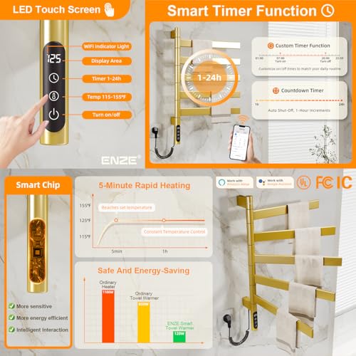 ENZE Smart Rotating Heated Towel view 4