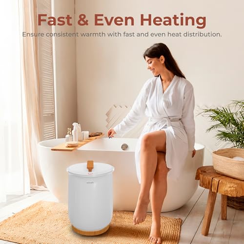 SereneLife Bucket Towel Warmers White view 5