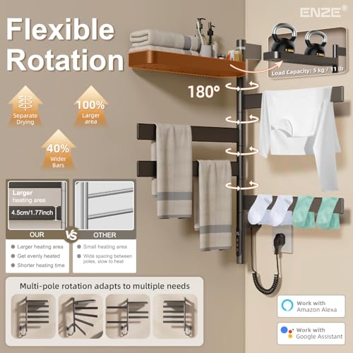 ENZE Smart Rotating Heated Towel view 5