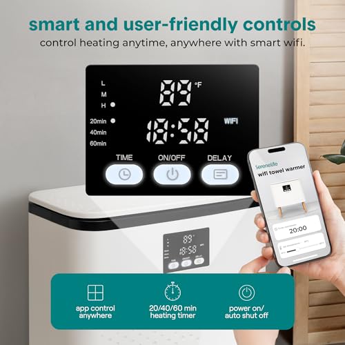 SereneLife WiFi-enabled Towel Warmer Bucket view 2